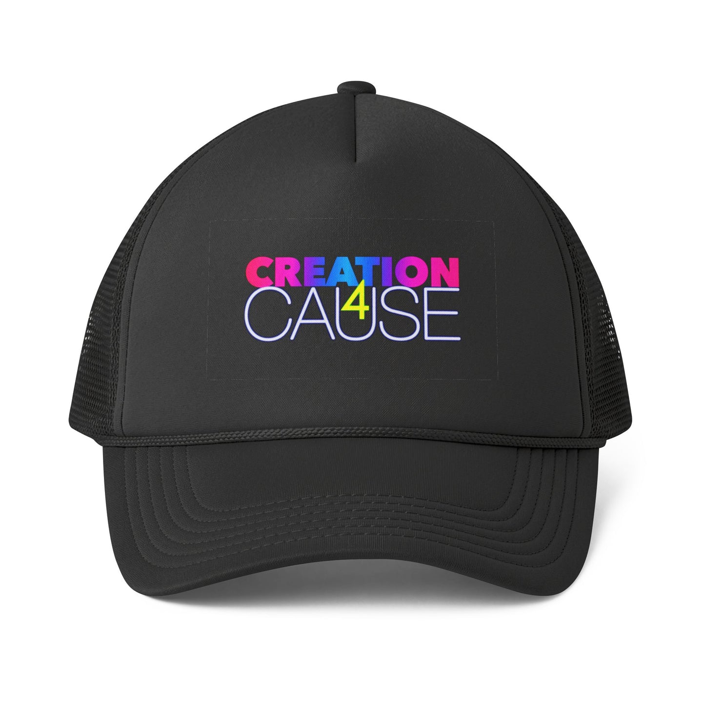 Trucker Cap — "Creation 4 Cause" Colorful Logo Mesh-Back Hat