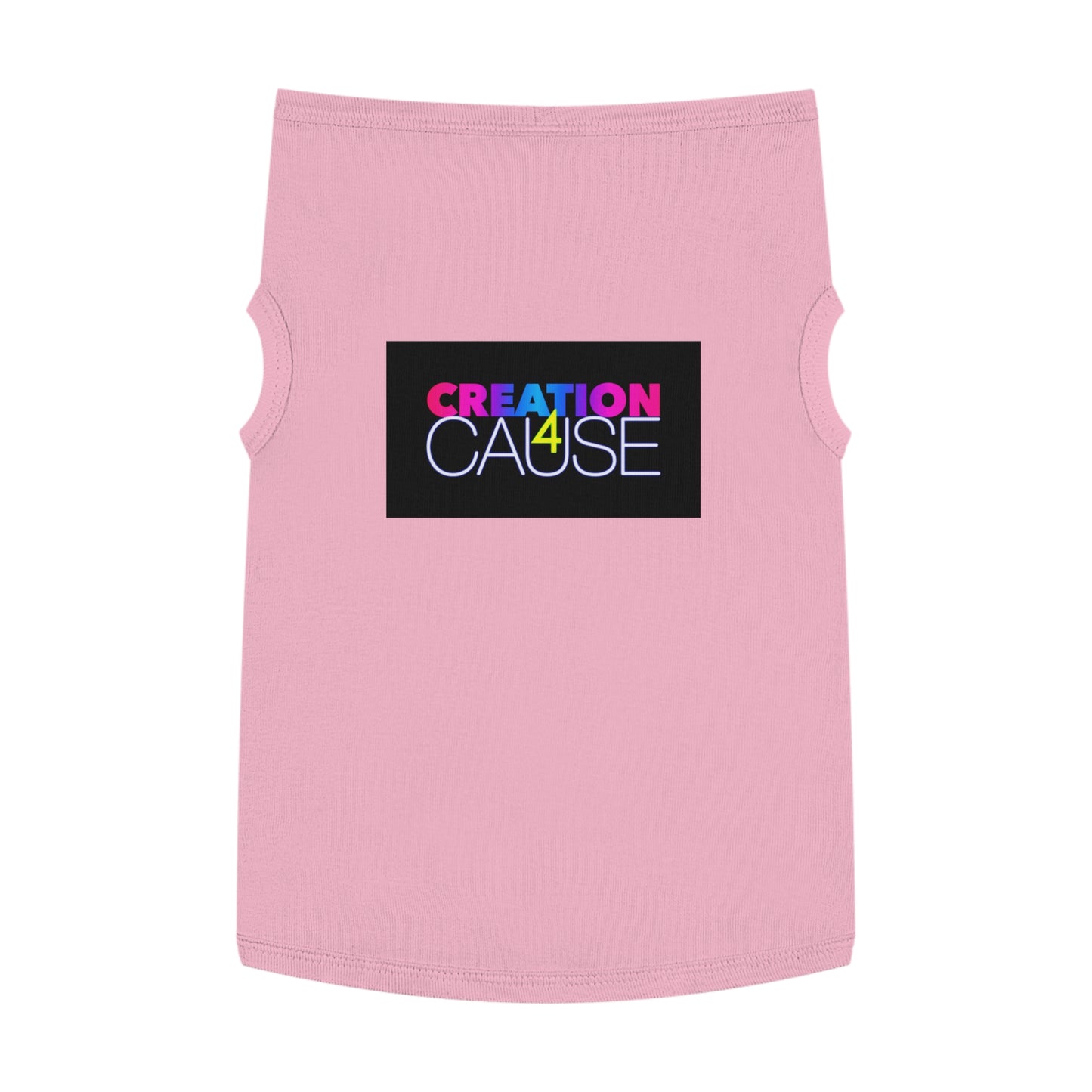 Pet Tank Top — "Creation 4 Cause" Colorful Charity Graphic