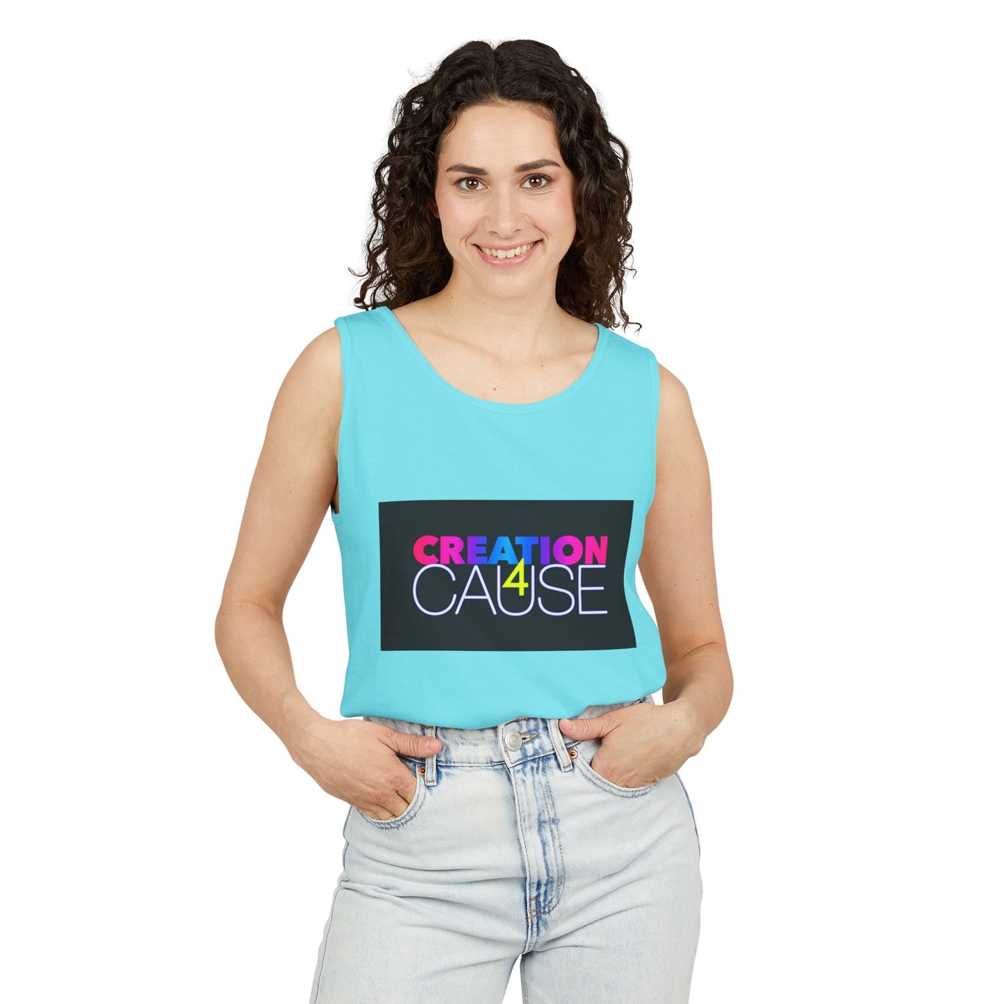 Creation4Cause QR Tank Top — Fundraiser Graphic Tank