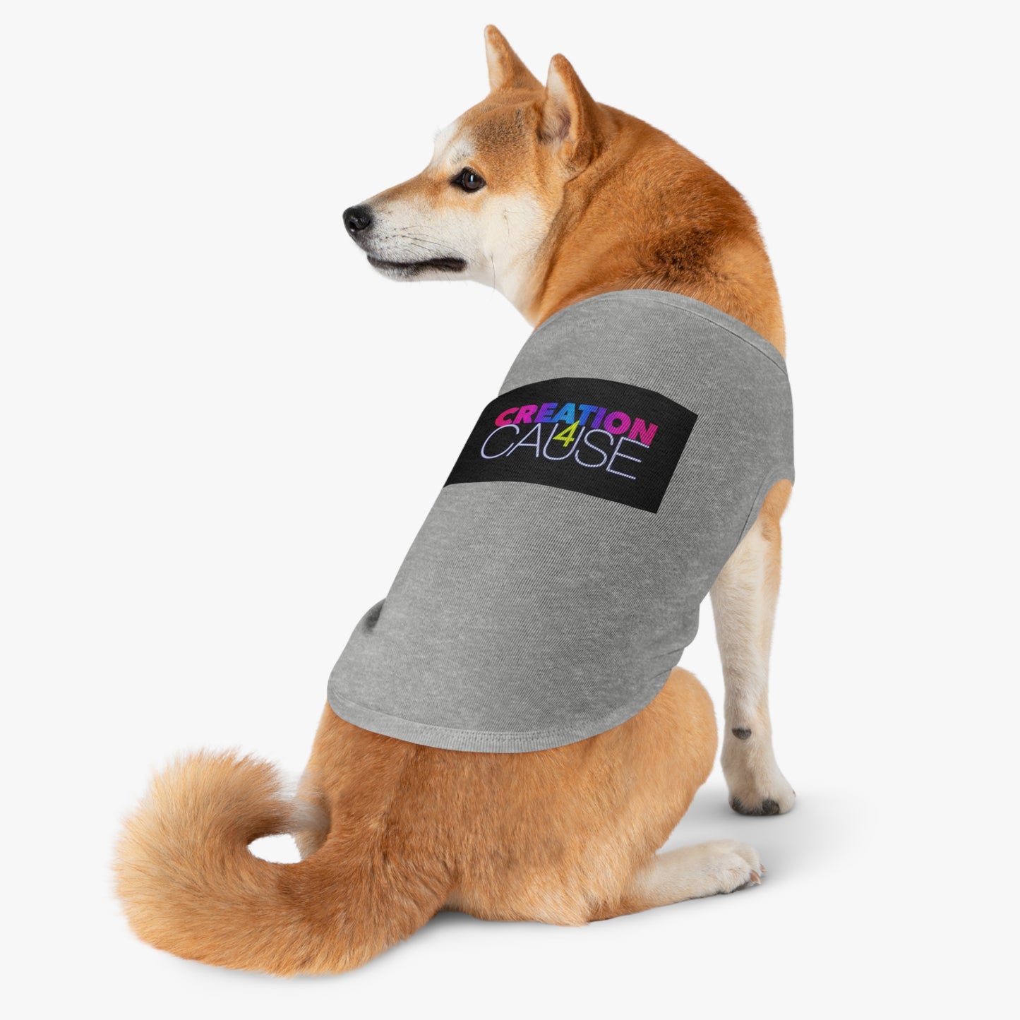 Pet Tank Top — "Creation 4 Cause" Colorful Charity Graphic
