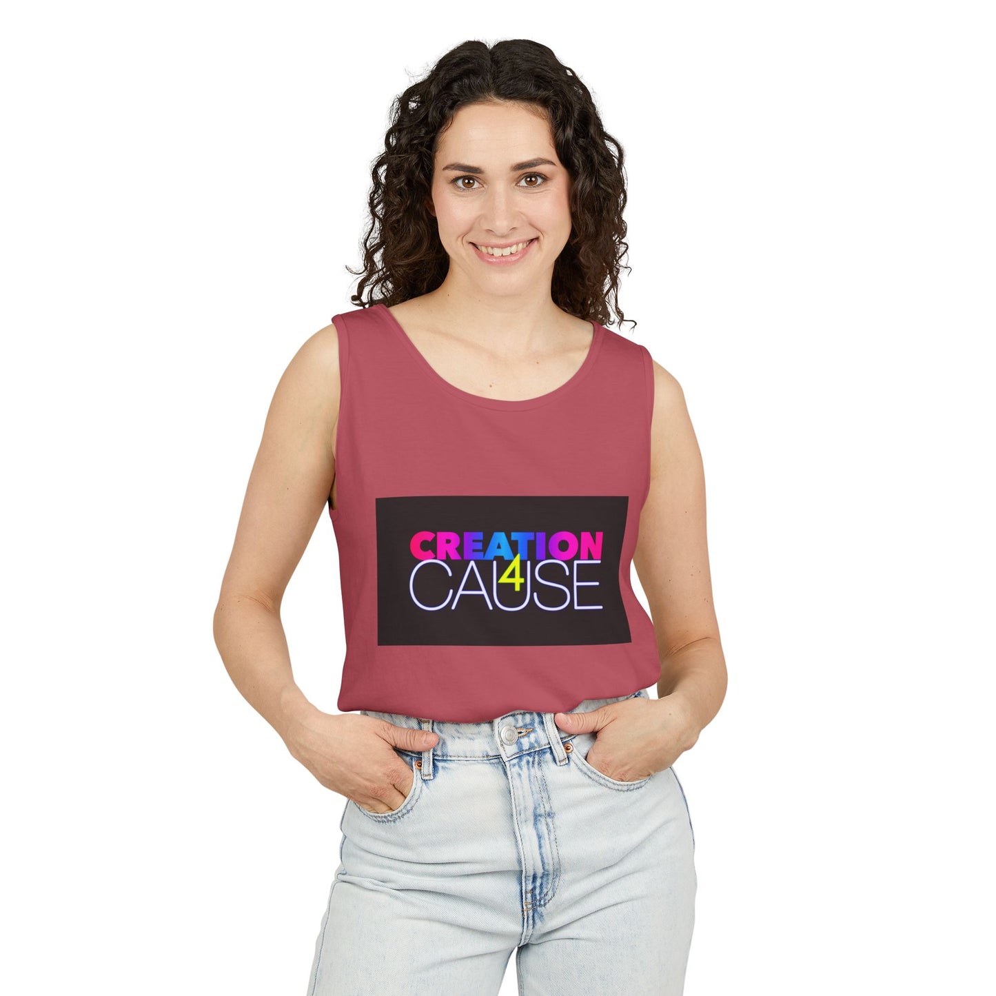 Creation4Cause QR Tank Top — Fundraiser Graphic Tank