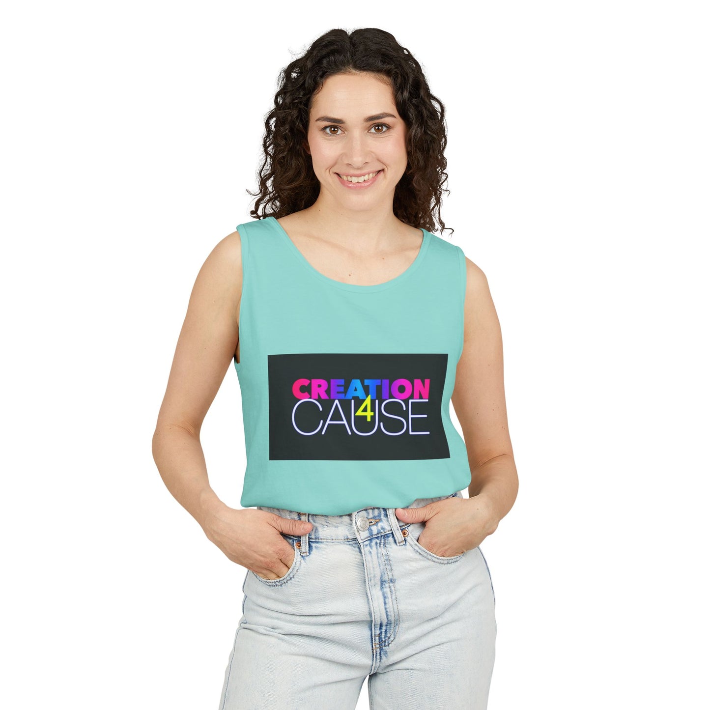 Creation4Cause QR Tank Top — Fundraiser Graphic Tank