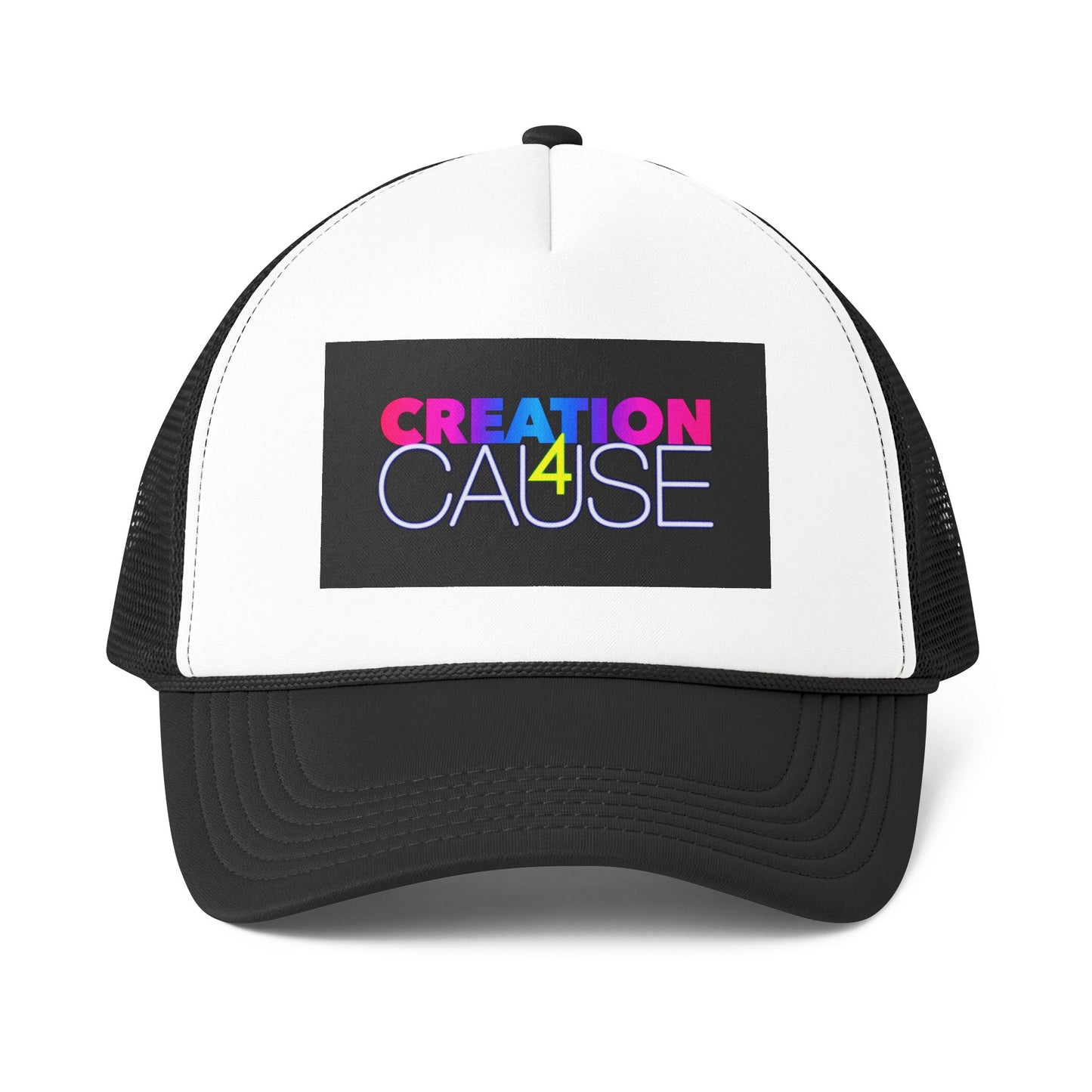 Trucker Cap — "Creation 4 Cause" Colorful Logo Mesh-Back Hat