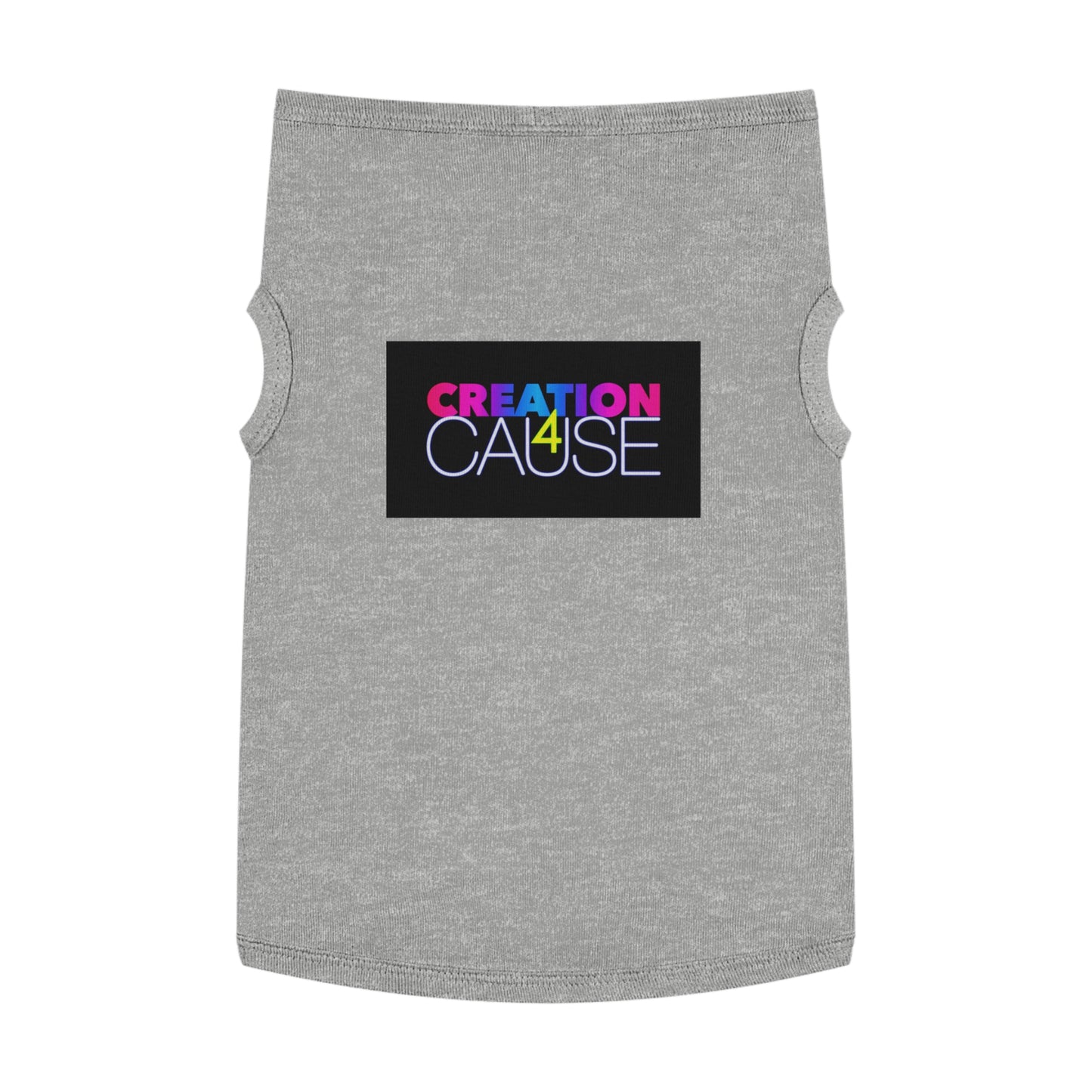 Pet Tank Top — "Creation 4 Cause" Colorful Charity Graphic