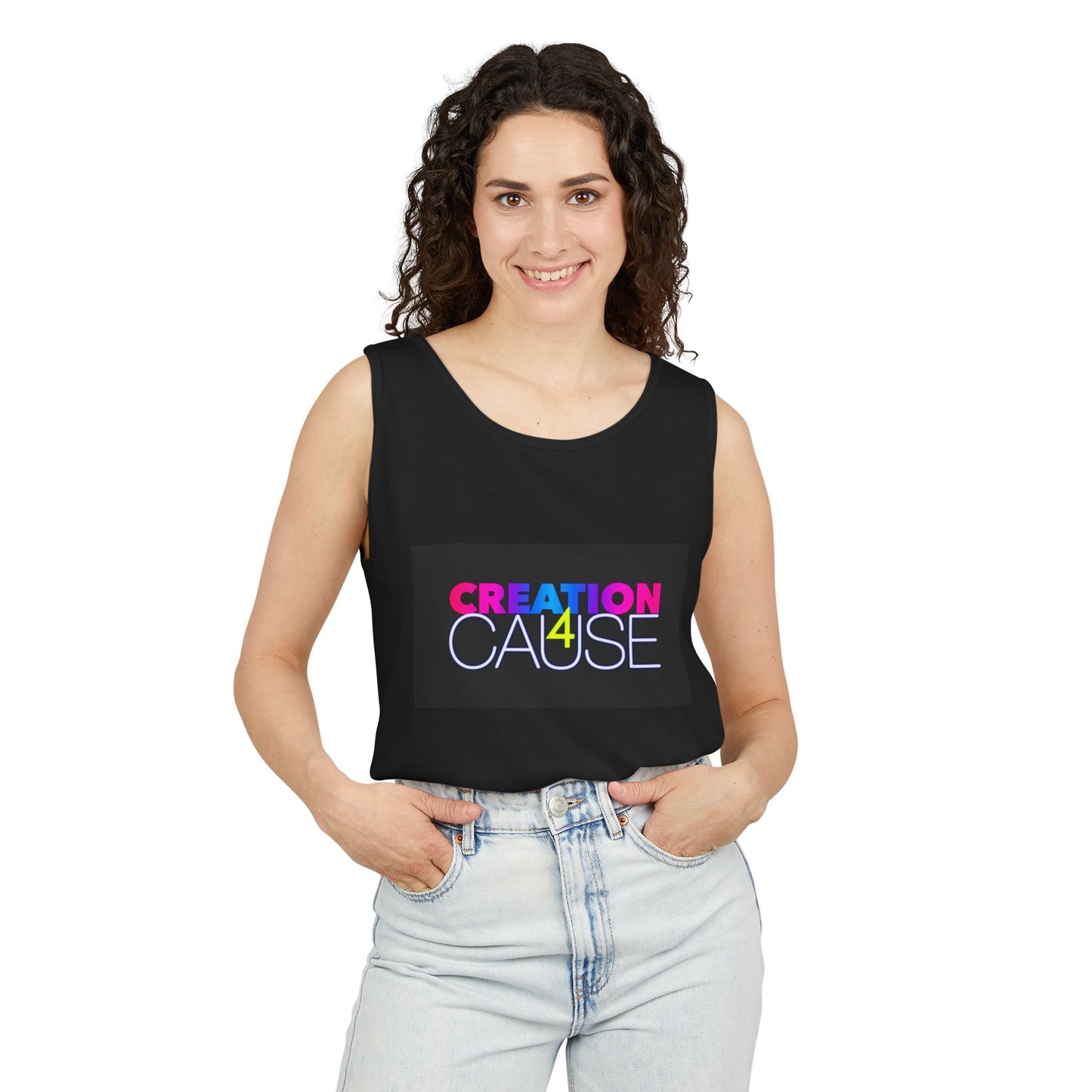 Creation4Cause QR Tank Top — Fundraiser Graphic Tank