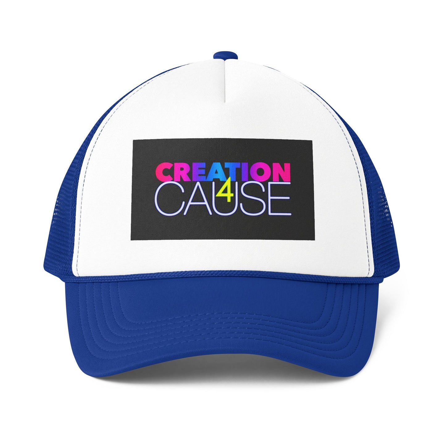 Trucker Cap — "Creation 4 Cause" Colorful Logo Mesh-Back Hat