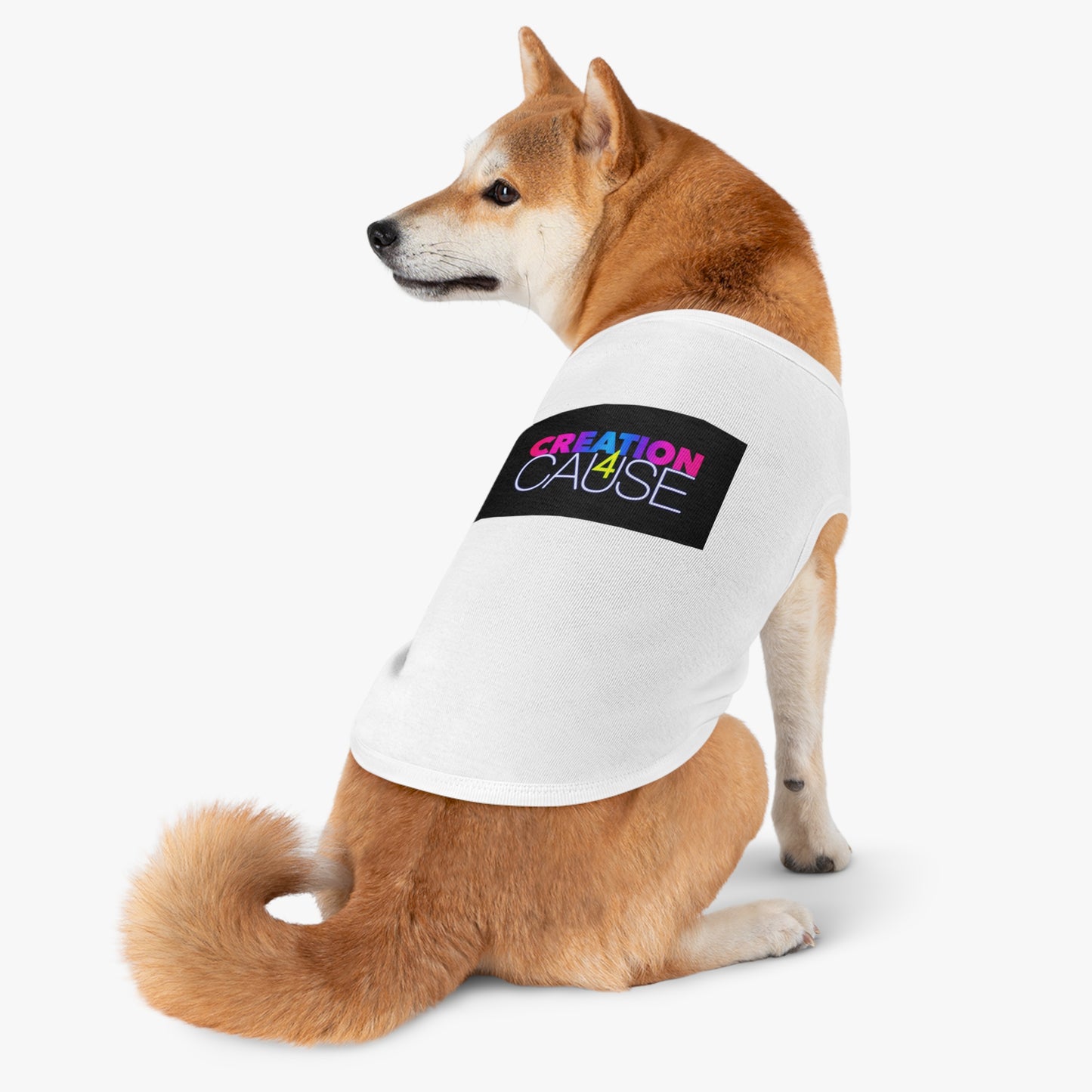 Pet Tank Top — "Creation 4 Cause" Colorful Charity Graphic