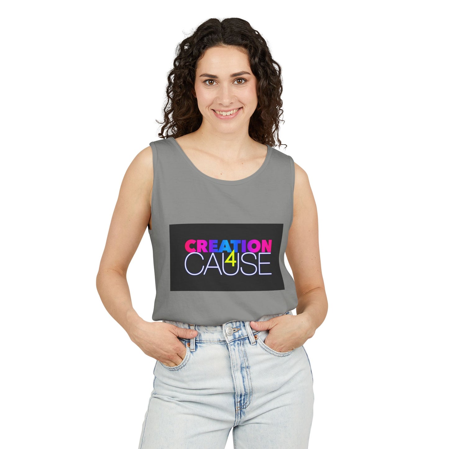 Creation4Cause QR Tank Top — Fundraiser Graphic Tank