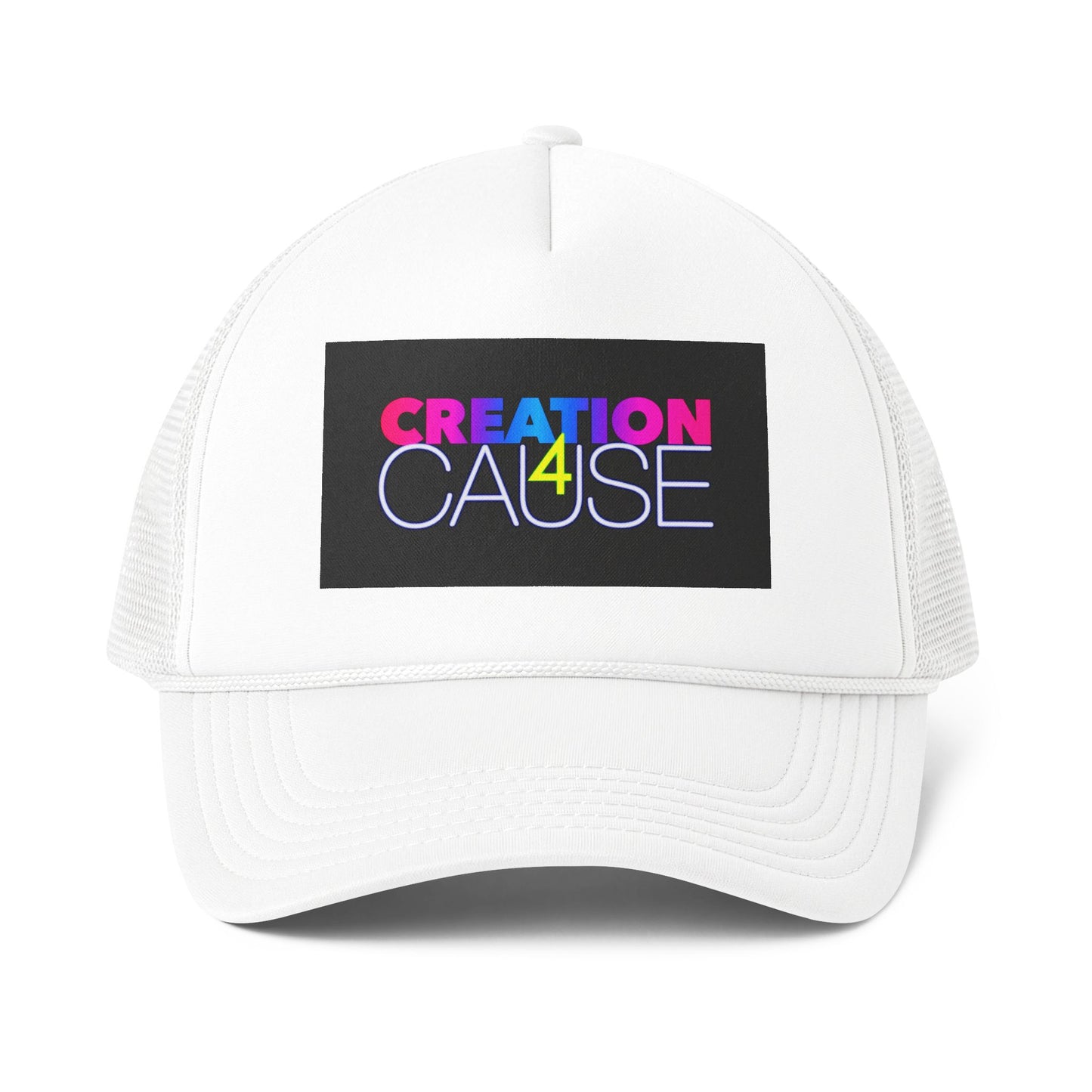 Trucker Cap — "Creation 4 Cause" Colorful Logo Mesh-Back Hat