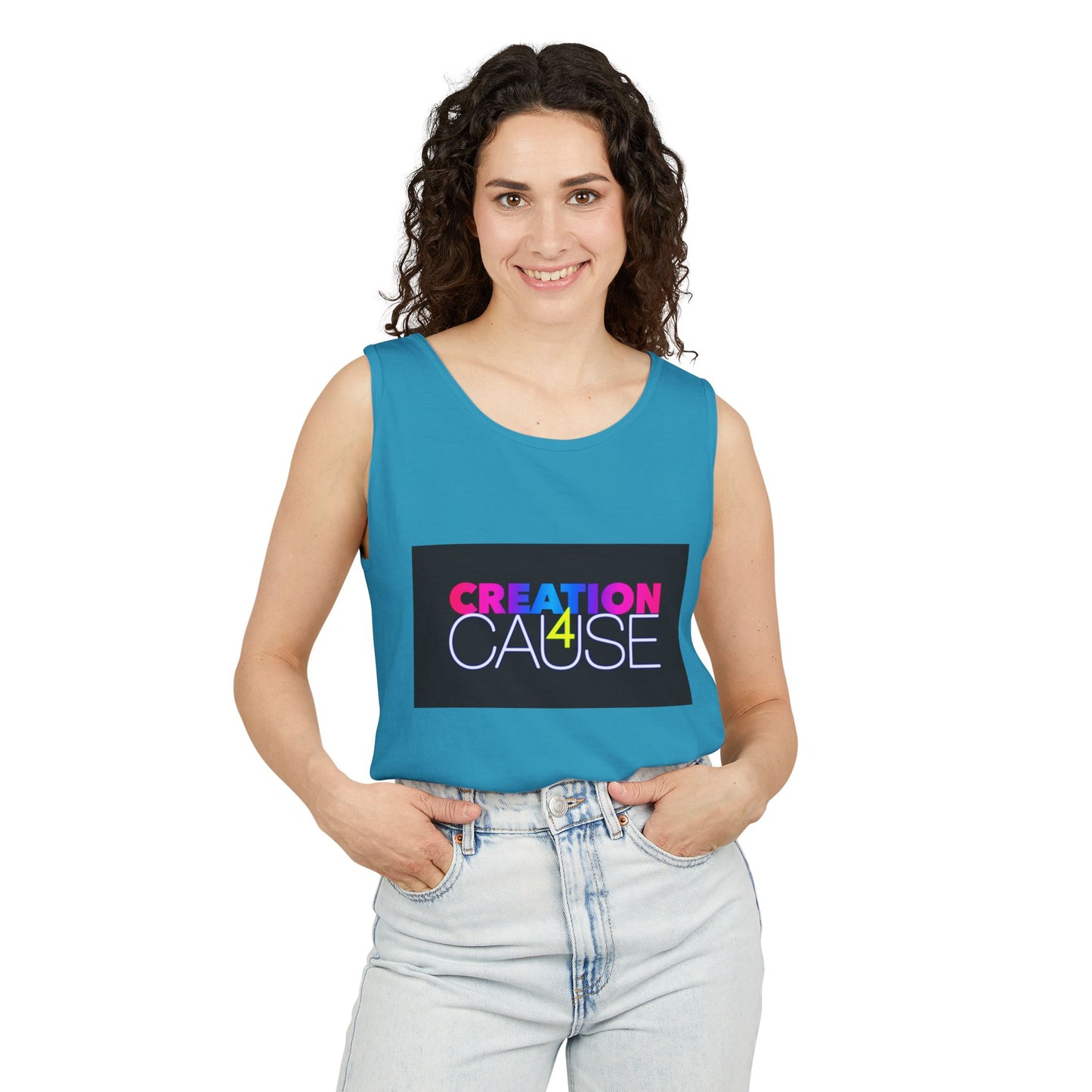 Creation4Cause QR Tank Top — Fundraiser Graphic Tank