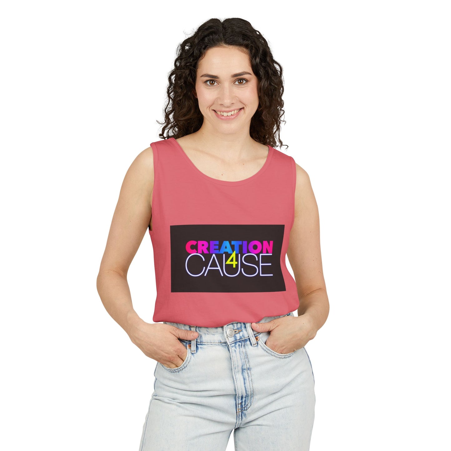 Creation4Cause QR Tank Top — Fundraiser Graphic Tank