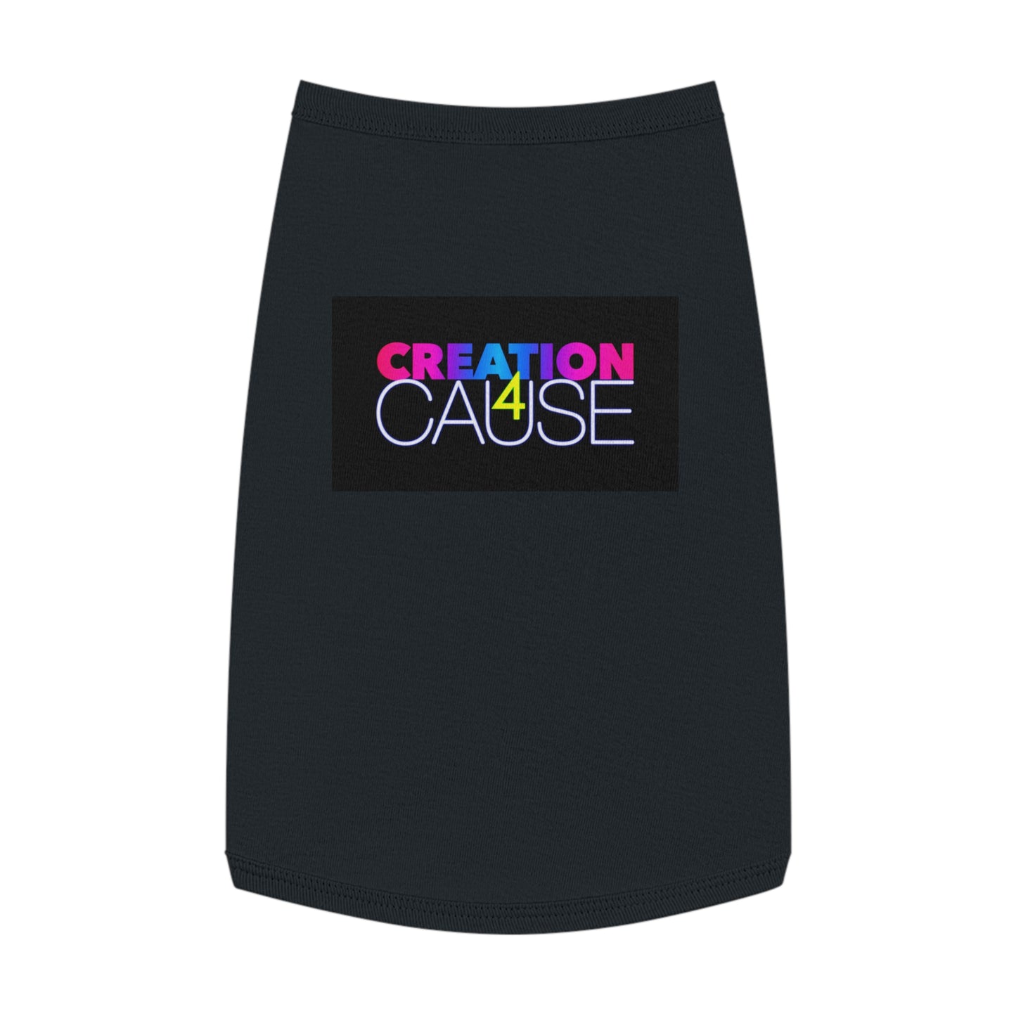 Pet Tank Top — "Creation 4 Cause" Colorful Charity Graphic