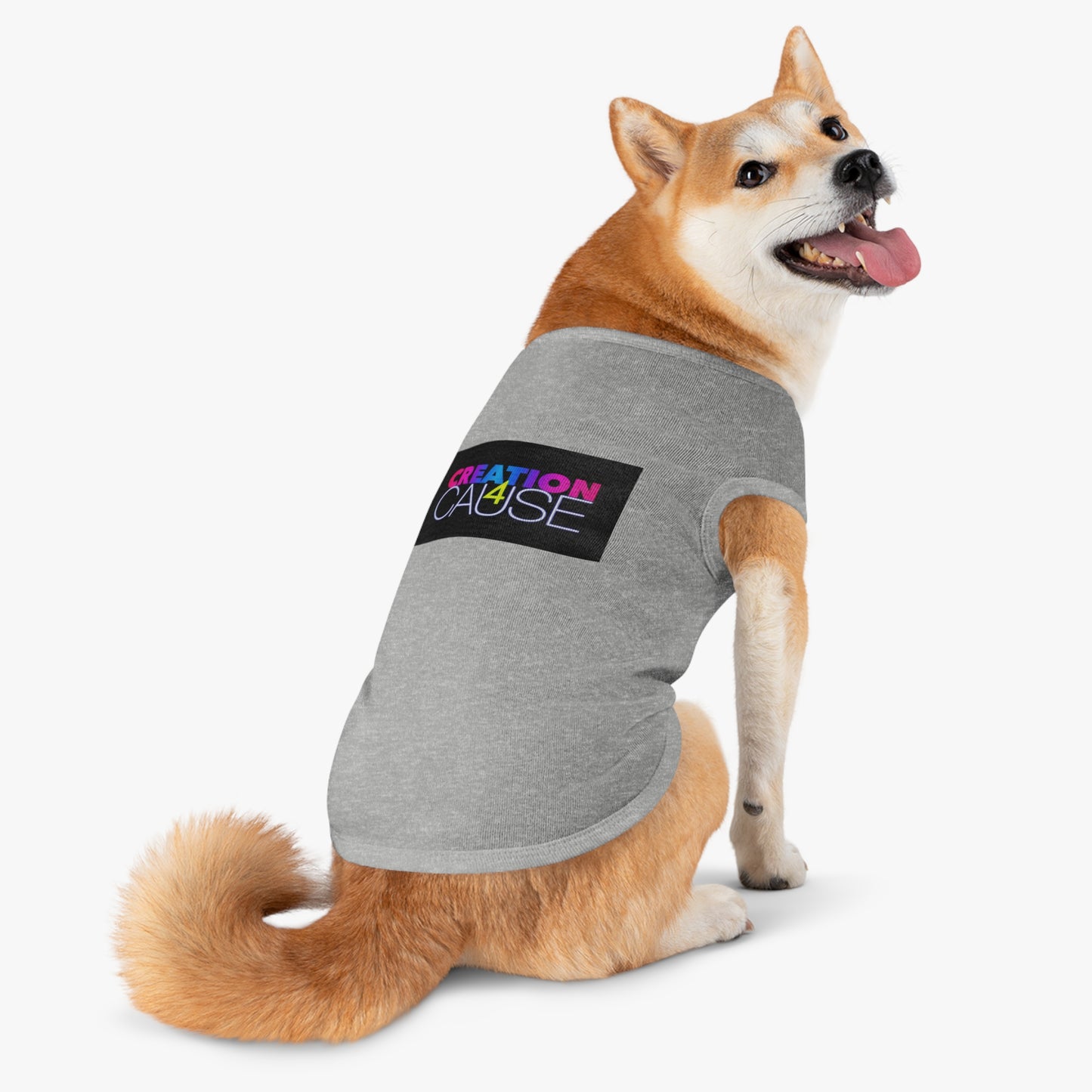 Pet Tank Top — "Creation 4 Cause" Colorful Charity Graphic