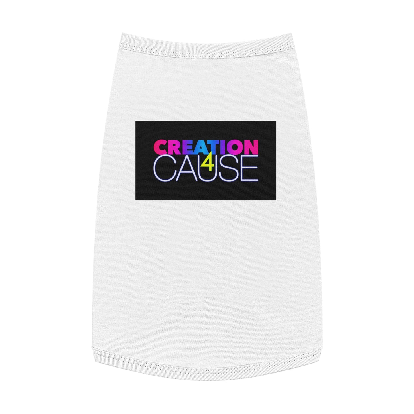 Pet Tank Top — "Creation 4 Cause" Colorful Charity Graphic