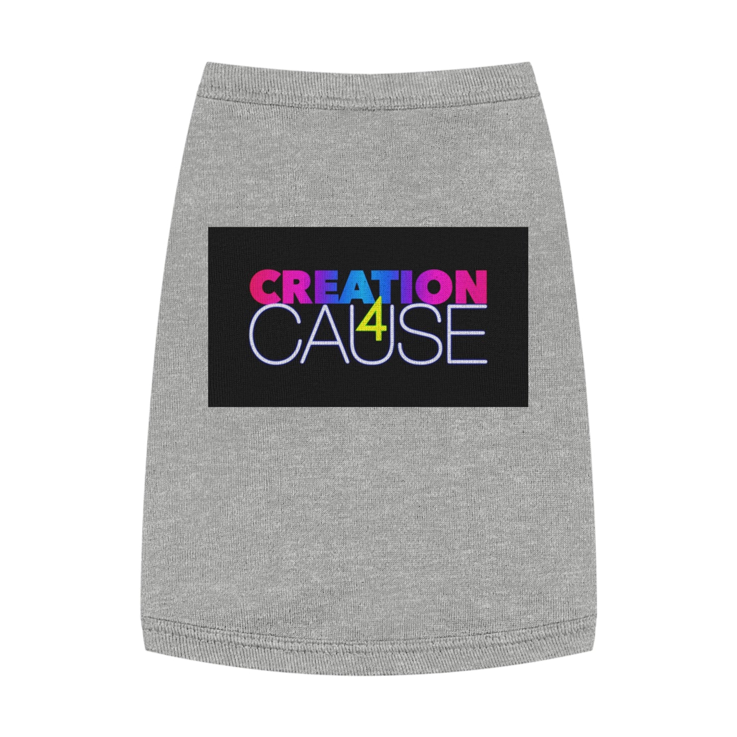 Pet Tank Top — "Creation 4 Cause" Colorful Charity Graphic