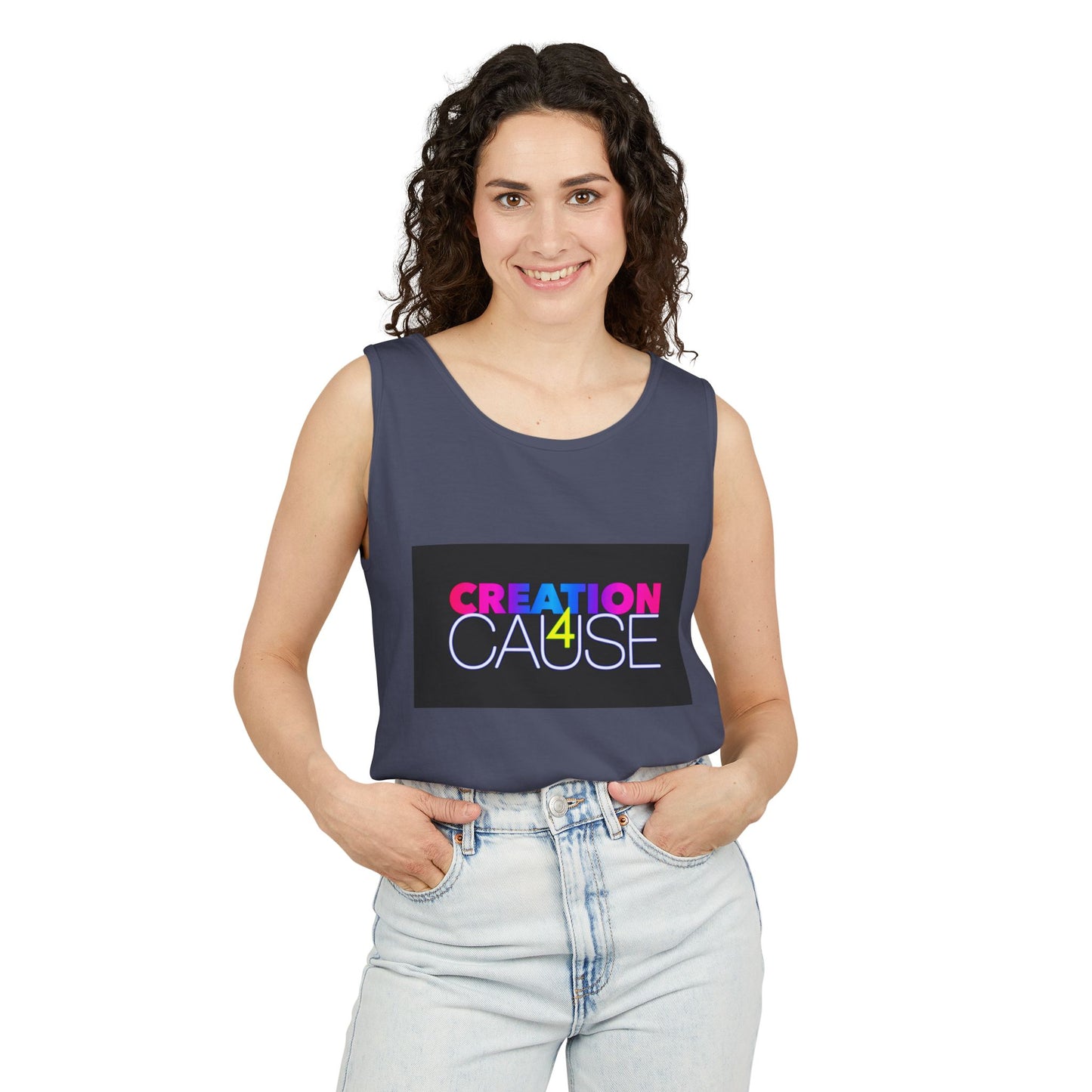 Creation4Cause QR Tank Top — Fundraiser Graphic Tank