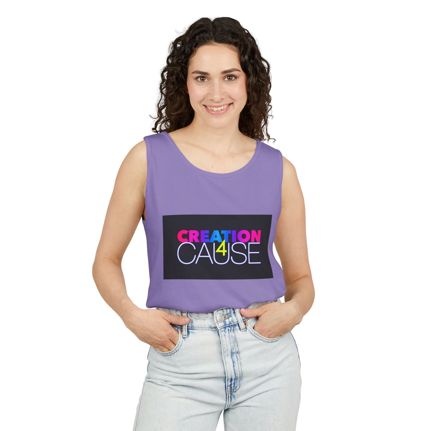 Creation4Cause QR Tank Top — Fundraiser Graphic Tank