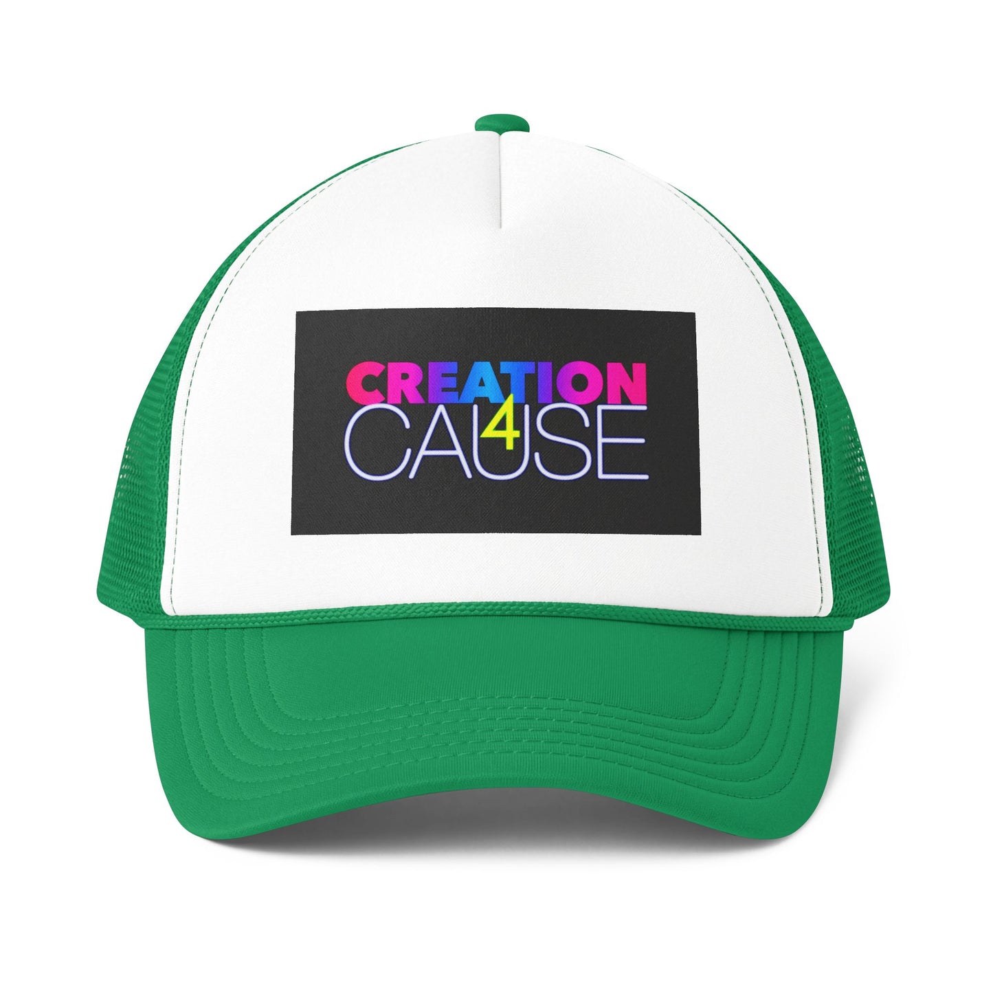 Trucker Cap — "Creation 4 Cause" Colorful Logo Mesh-Back Hat