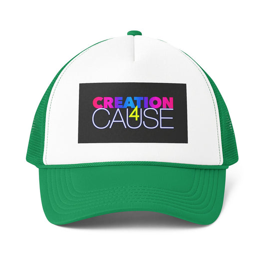 Trucker Cap — "Creation 4 Cause" Colorful Logo Mesh-Back Hat