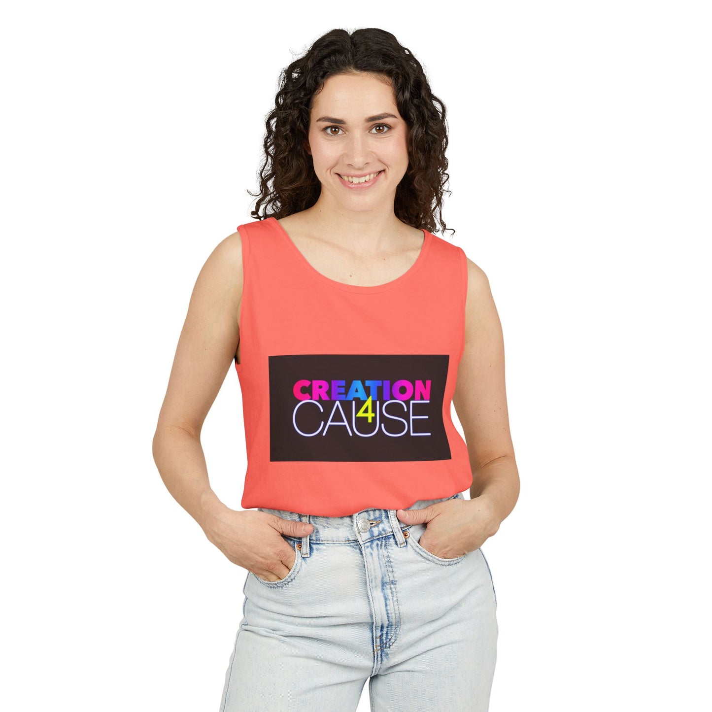 Creation4Cause QR Tank Top — Fundraiser Graphic Tank