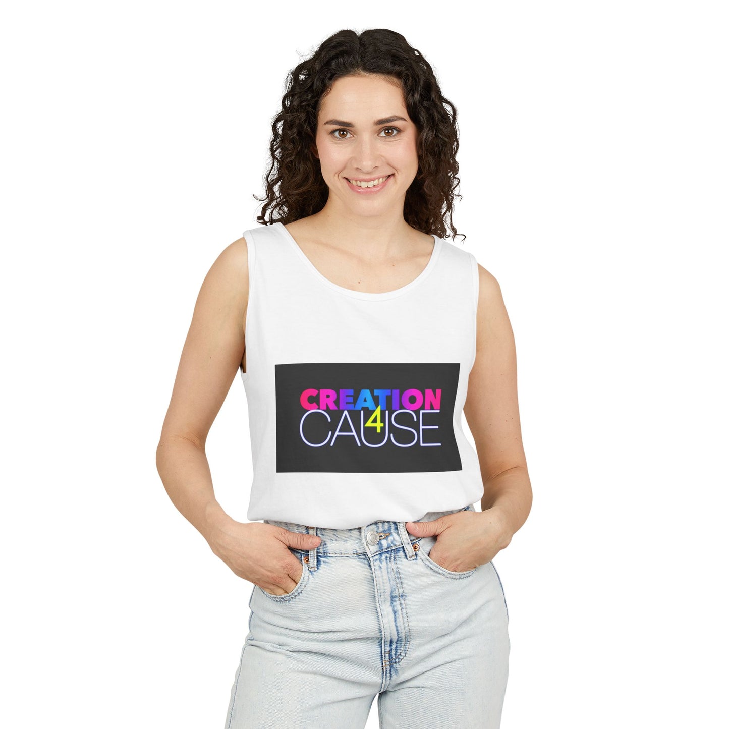 Creation4Cause QR Tank Top — Fundraiser Graphic Tank