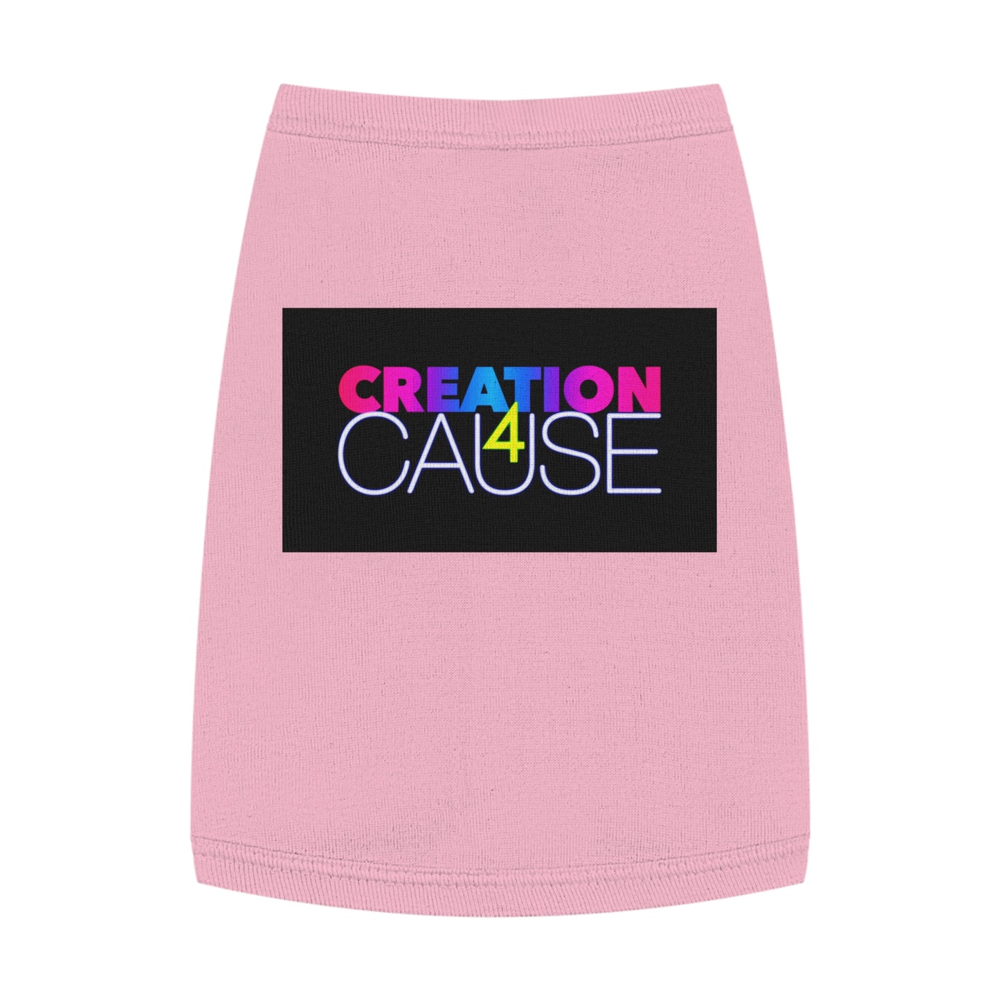 Pet Tank Top — "Creation 4 Cause" Colorful Charity Graphic