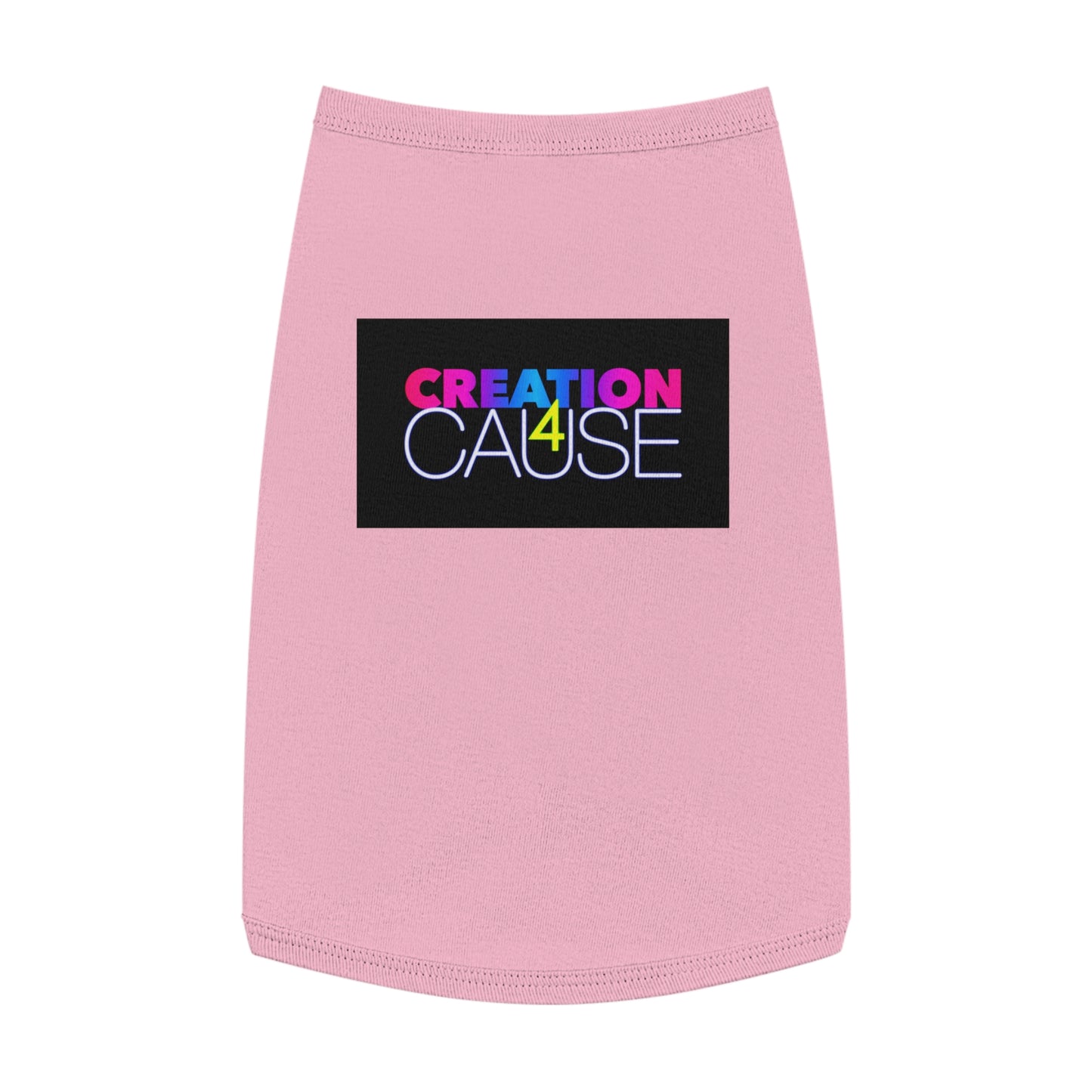 Pet Tank Top — "Creation 4 Cause" Colorful Charity Graphic