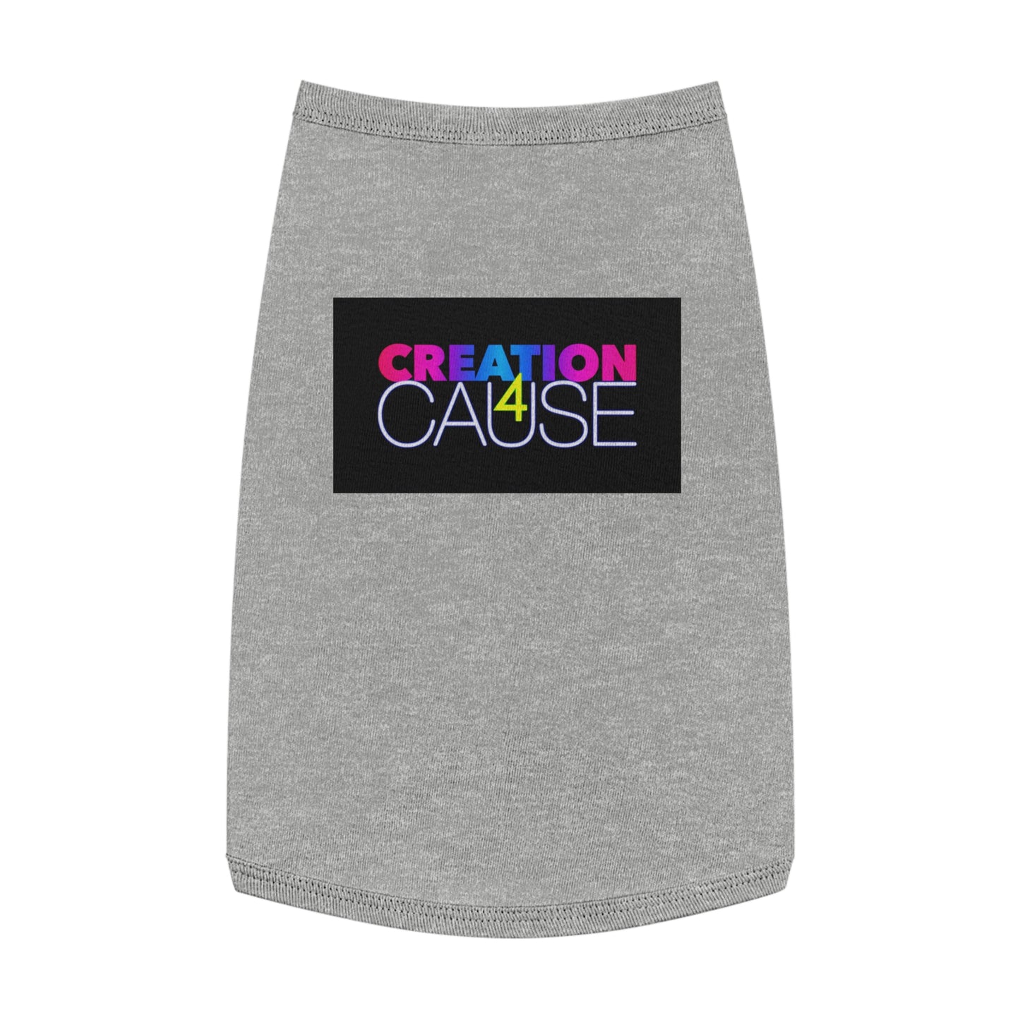Pet Tank Top — "Creation 4 Cause" Colorful Charity Graphic